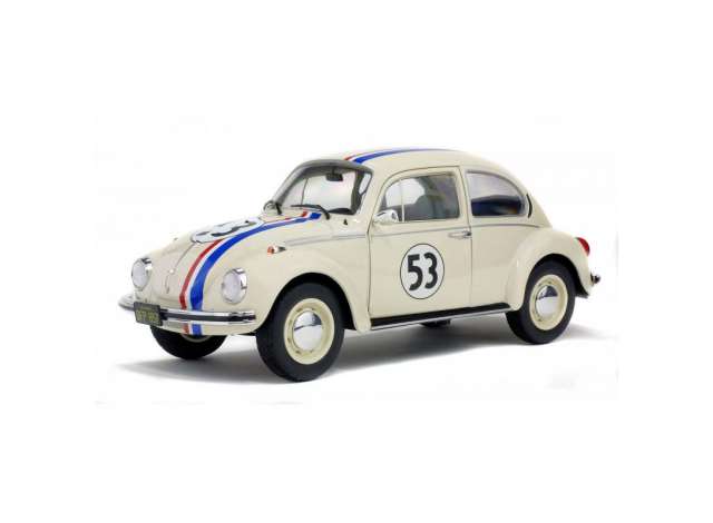 PRE-ORD3R Solido Modeliukas 1/18 Volkswagen Beetle 1303 Herbie #53, creme/blue