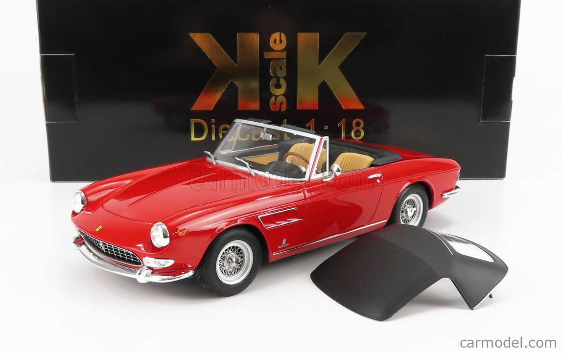 PRE-ORD3R KK Scale Modeliukas 1964 Ferrari 275 GTS Pininfarina Spyder *Interieur beige*, red