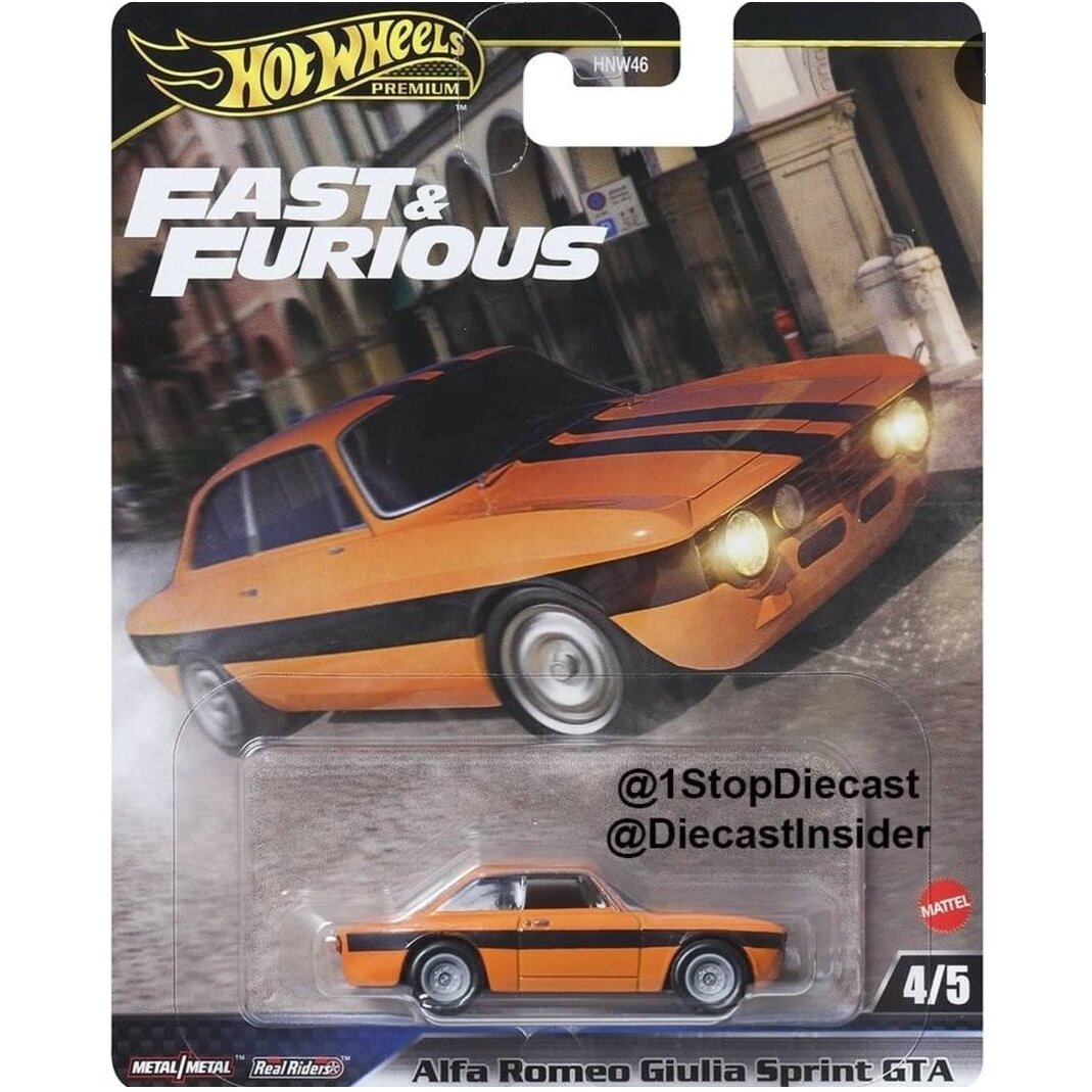 PRE-ORDER Hot Wheels Premium Fast Furious 2025 Modeliukas Alfa Romeo Giulia Sprint GTA