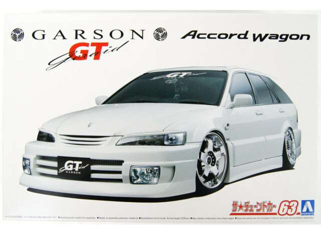 PRE-ORD3R Aoshima Modeliukas #63 1997 Honda Garson Geraid GT CF6 Accord Wagon, plastic modelkit