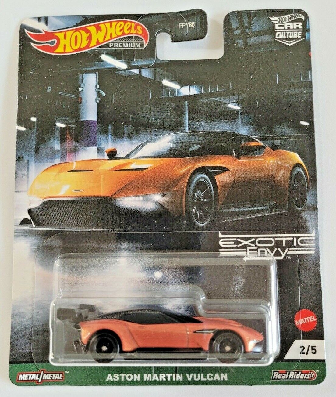 Hot Wheels Premium Modeliukas Aston Martin Vulcan 2/5 (yra Sandėlyje)