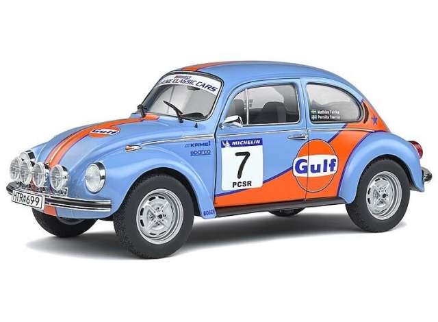 PRE-ORD3R Solido Modeliukas 2019 VW Kever 1303 Rally Colds Balls, light blue/orange