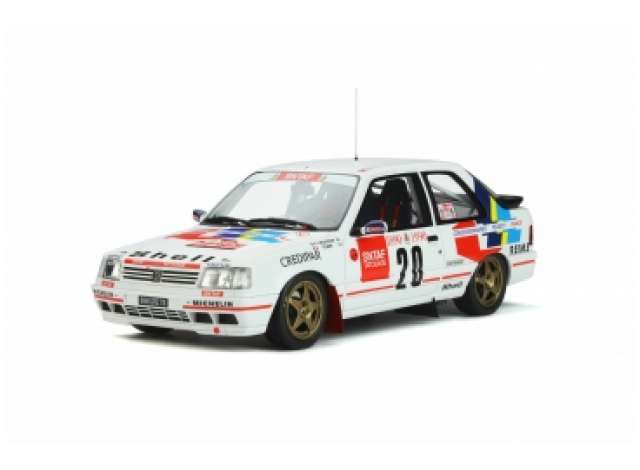 OttO Miniatures Modeliukas 1/18 1990 Peugeot 309 GR.A #20 Rallye Monte Carlo *Resin series*, white/red