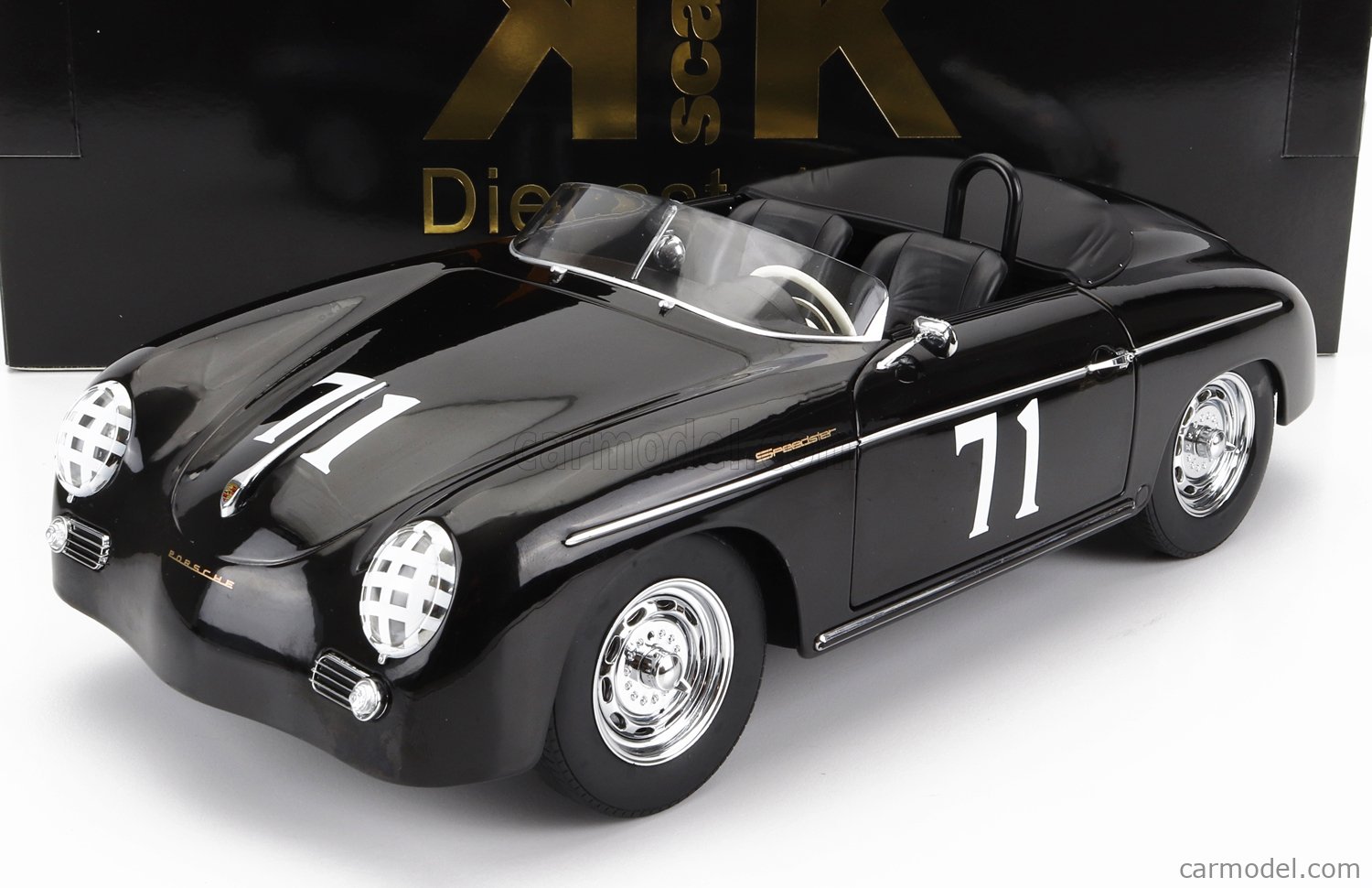 KK Scale Modeliukas 1/12 1955 Porsche 356 A Speedster #71 Steve, black