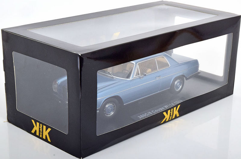 PRE-ORD3R KK Scale Modeliukas 1/18 1969 Mercedes 280C/8 W114 Coupe, light blue metallic