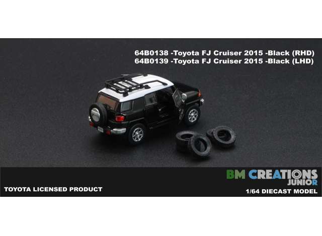PRE-ORD3R BM Creations Modeliukas 2015 Toyota FJ Cruiser right hand drive, black with white roof