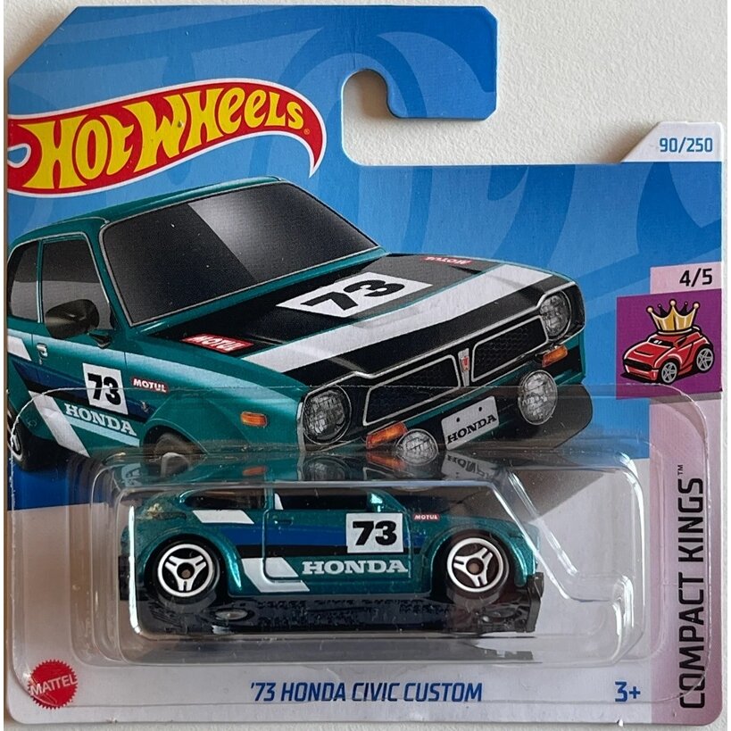 Hot Wheels Mainline Modeliukas 73 Honda Civic Custom Green