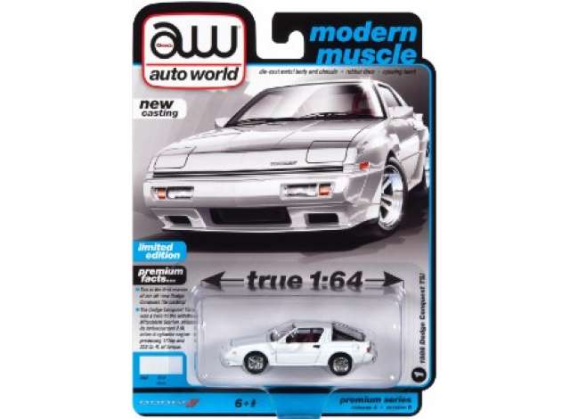 PRE-ORD3R Auto World Modeliukas 1986 Dodge Conquest Tsi, white
