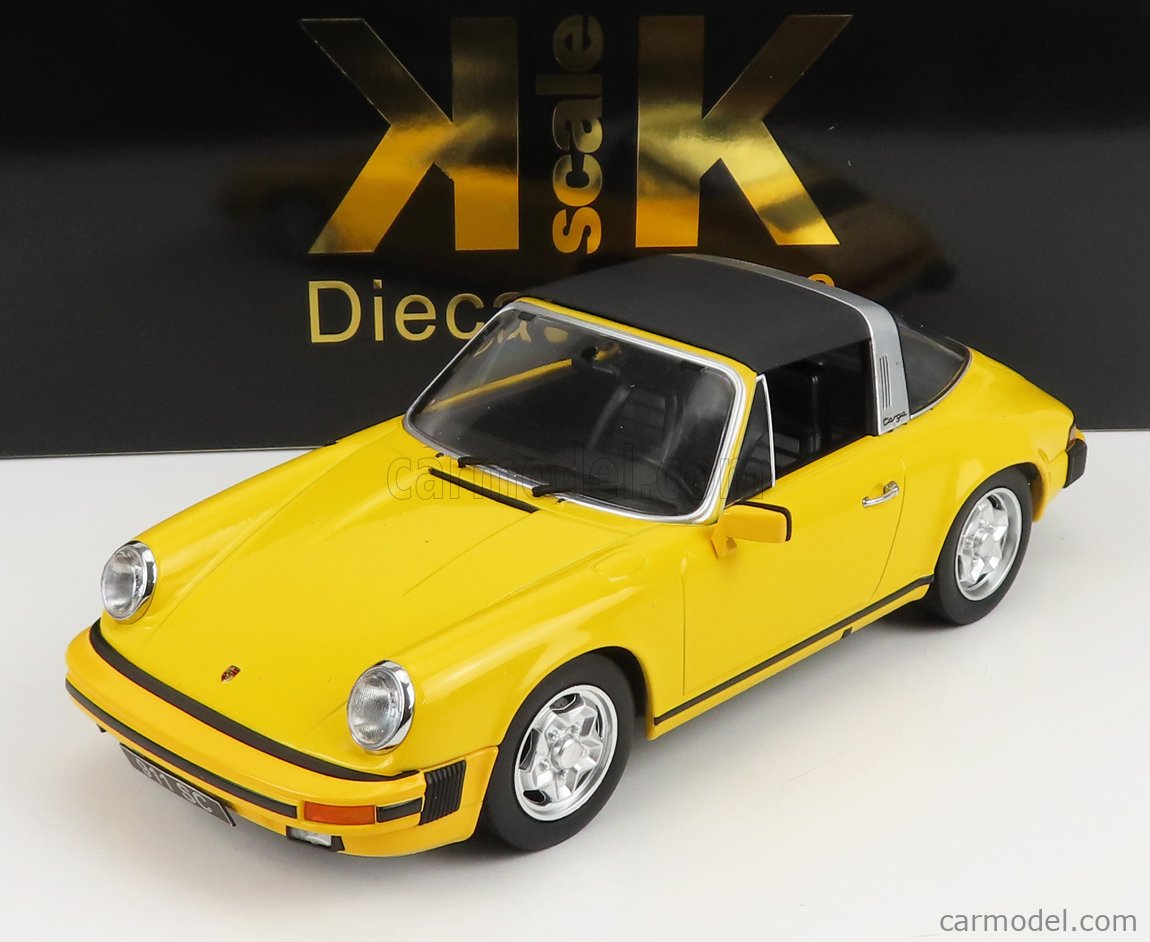 PRE-ORD3R KK Scale Modeliukas 1/18 1978 Porsche 911 targa, yellow