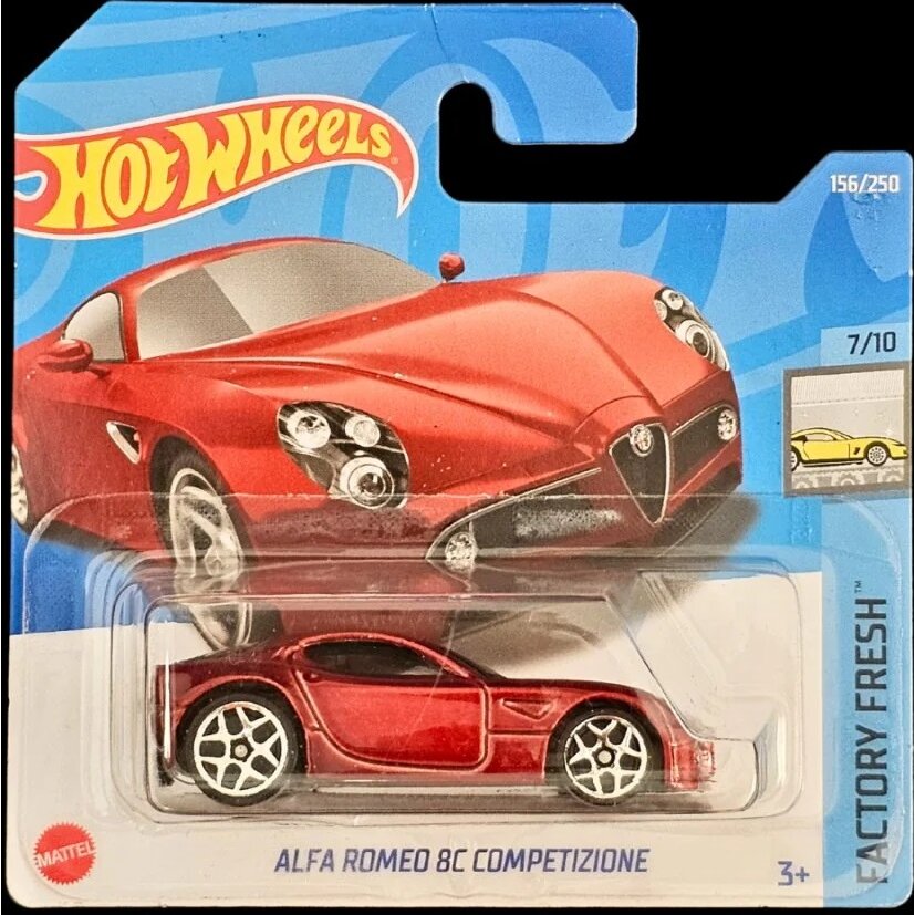 Hot Wheels Mainline Modeliukas Alfa Romeo 8C Competizione red (yra Sandėlyje)