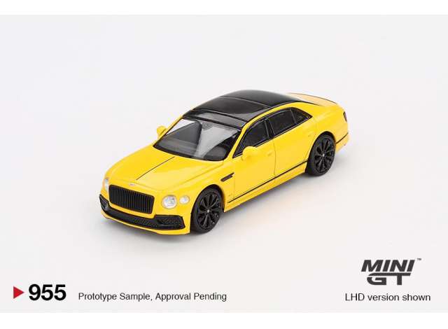 PRE-ORD3R Mini GT Modeliukas 1/64 2023 Bentley Flying Spur Monaco, yellow
