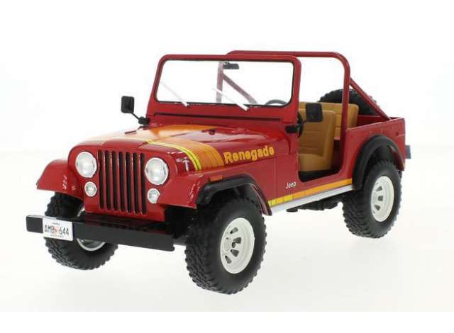 PRE-ORD3R MCG Modeliukas 1/18 1976 Jeep CJ-7 Renegade *sealed body*, red