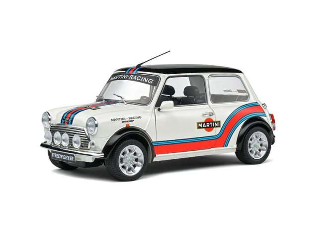 PRE-ORD3R Solido Modeliukas 1/18 1998 Mini Cooper Sport *Martini*, white/red/blue