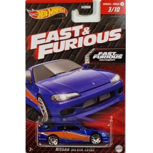 Hot Wheels Mainline Fast and Furious Modeliukas Nissan Silvia S15, purple Mona Liza (yra Sandėlyje)