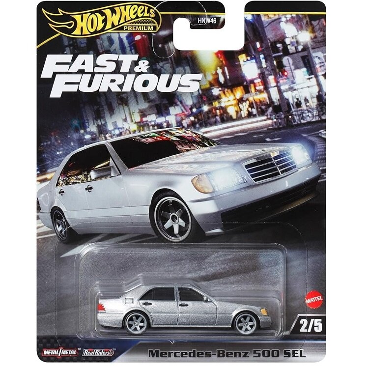 Hot Wheels Premium Fast & Furious Modeliukas Mercedes-Benz 500 SEL (yra Sandėlyje)