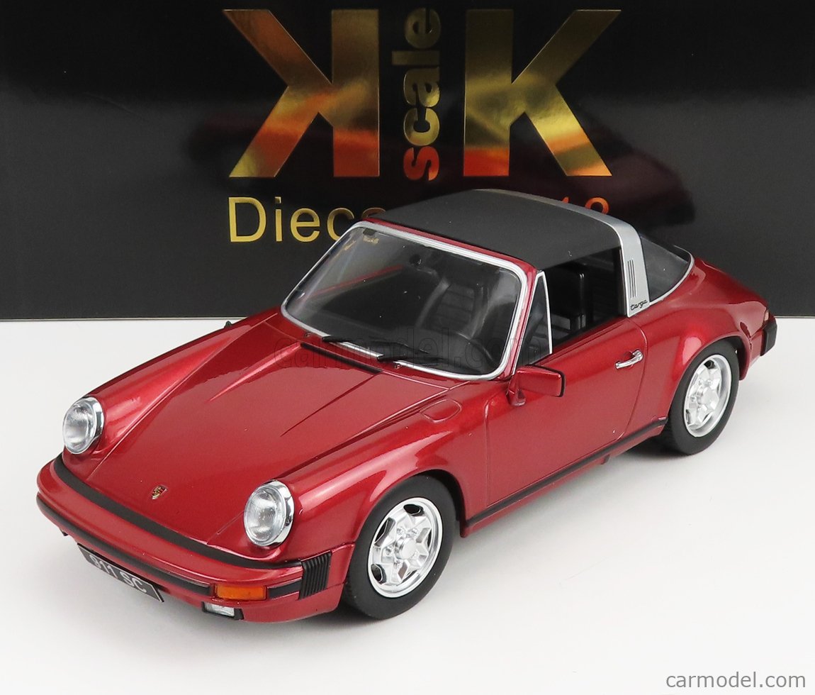 PRE-ORD3R KK Scale Modeliukas 1/18 1978 Porsche 911 targa, red metallic