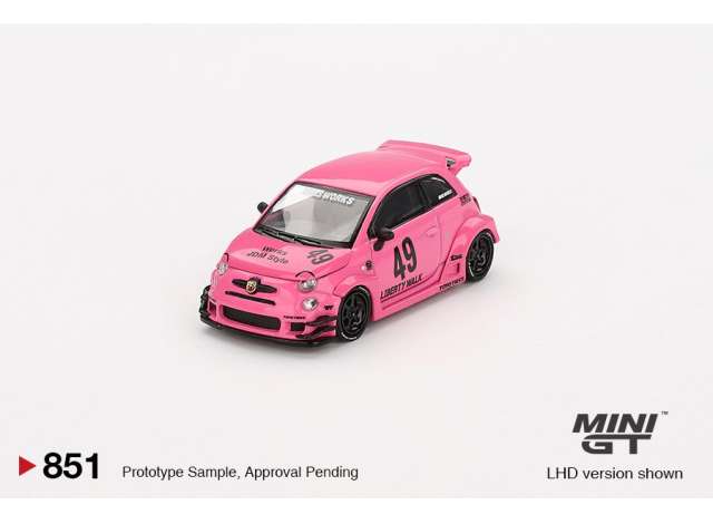 Mini GT Modeliukas 1/64 2024 Fiat 595 Abarth LB-Works Abas Works, pink