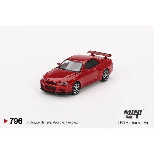 Mini GT Modeliukas 1/64 1999 Nissan Skyline GT-R (R34) V-Spec, active red