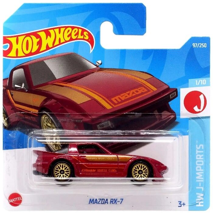 Hot Wheels Mainline Modeliukas Mazda RX-7 Red (yra Sandėlyje)
