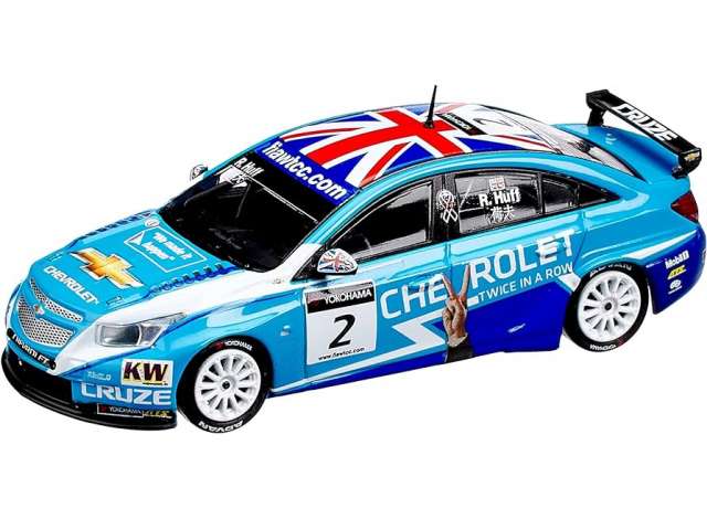 PRE-ORD3R Pop Race Modeliukas 1/64 Chevrolet Cruze WTCC #2 Rob Huff World Touring Car Championship WTCC Macau 2011, blue