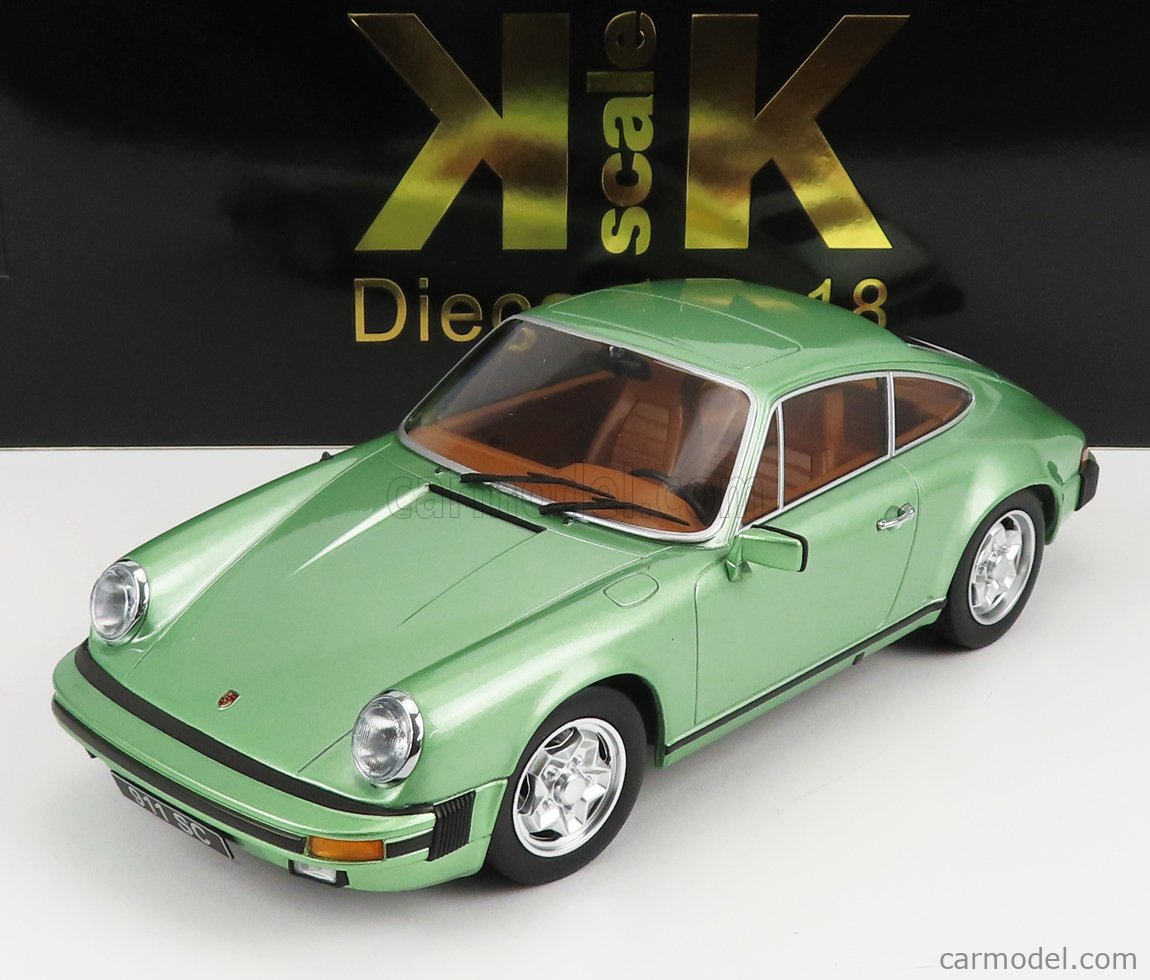 PRE-ORD3R KK Scale Modeliukas 1/18 1978 Porsche 911 Coupe, light green metallic