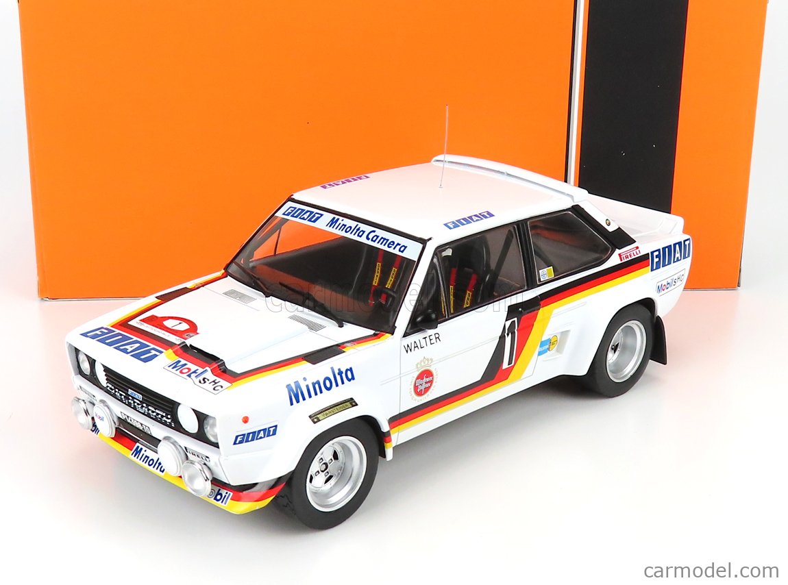 PRE-ORD3R IXO Models Modeliukas 1/43 1979 Fiat 131 Abarth No. 3 Fiat UK Rally WM RAC Rally W. Rohrl C. Geis...