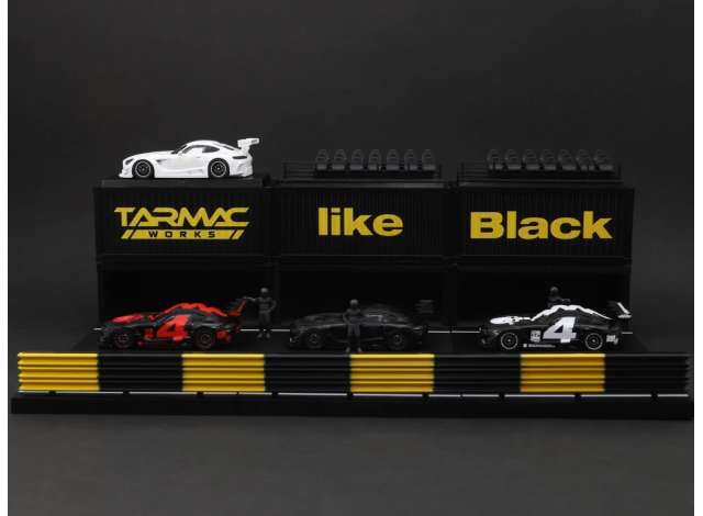 PRE-ORD3R Tarmac Modeliukas 1/64 Mercedes AMG GT3 #4 Boxset *Mercedes Me x Like Black Special Edition*