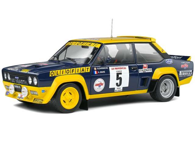 PRE-ORD3R Solido Modeliukas 1/18 1977 #5 Fiat 131 Abarth Tour de Corse, black/yellow