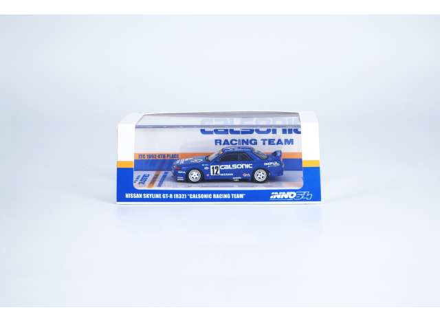 PRE-ORD3R Inno64 Modeliukas 1/64 1992 Nissan Skyline GTR R32 #12 *Calsonic* JTC, blue