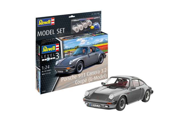 Revell - Germany Surenkamas modeliukas 1/24 Porsche 911 Carrera 3.2 Coupé , Level 3, plastic modelkit
