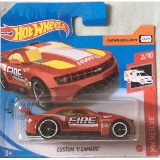 Hot Wheels Mainline Modeliukas Custom 11 Camaro red Fire (yra Sandėlyje)