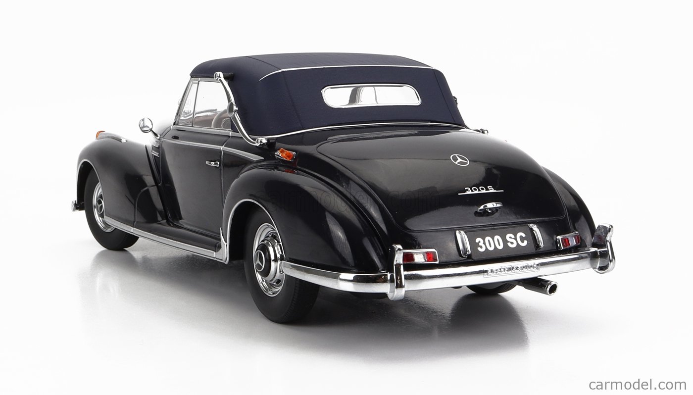 PRE-ORD3R KK Scale Modeliukas 1/18 1957 Mercedes Benz 300 SC W188 Cabrio Softtop, dark blue