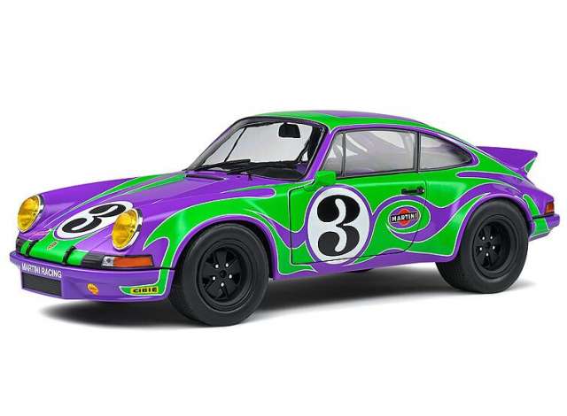 PRE-ORD3R Solido Modeliukas 1/18 1973 Porsche 911 RSR *Hippy Tribute*, purple/green
