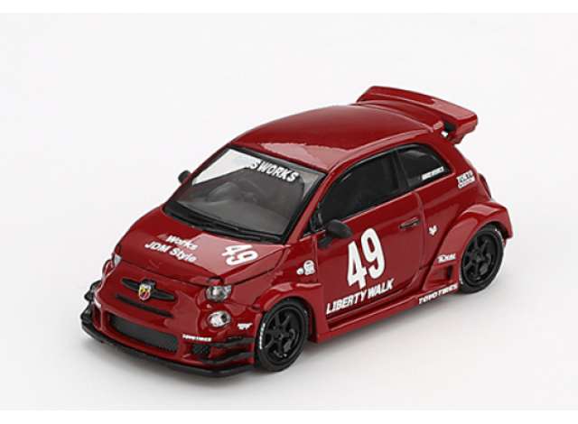 PRE-ORD3R Mini GT Modeliukas 1/64 2024 Fiat Abarth 959 LB-Works X Abas Works, red