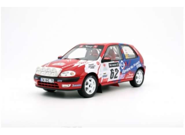 OttO Miniatures Modeliukas 1/18 2000 Citroen Saxo VTS #62 *Resin series*, red/blue/white