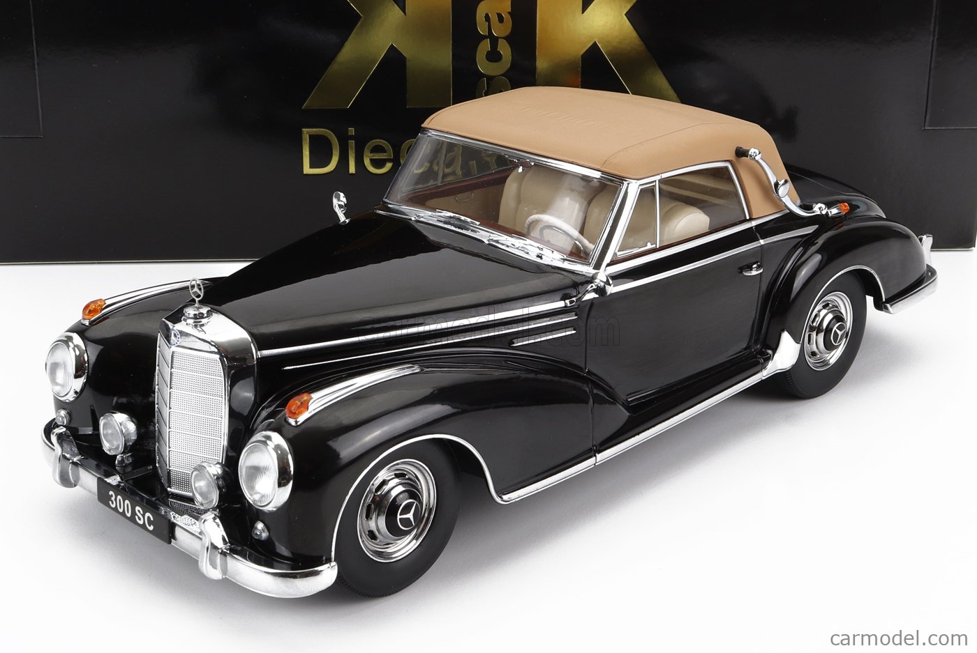 PRE-ORD3R KK Scale Modeliukas 1/18 1957 Mercedes Benz 300 SC W188 Cabrio Softtop, black