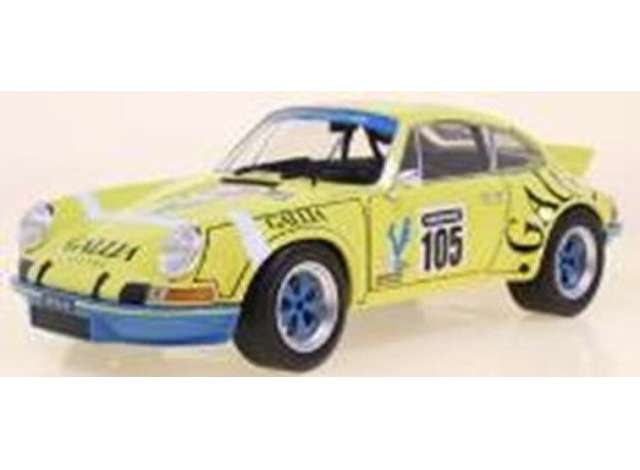 PRE-ORD3R Solido Modeliukas 1/18 1973 Porsche 911 RSR #105 Lafosse/Angoulet T. de F. Autom., yellow/white