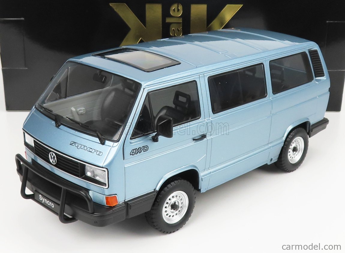 PRE-ORD3R KK Scale Modeliukas 1/18 1987 Volkswagen Bus T3 Syncro, light blue metallic