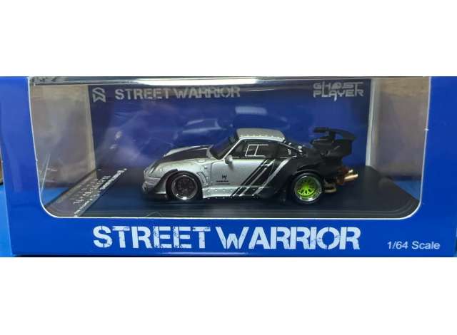 PRE-ORD3R Street Weapon Modeliukas 1/64 RWB low tail, silver/black
