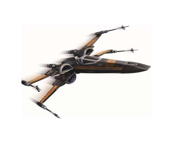 PRE-ORD3R Hotwheels Elite Modeliukas Star Wars *The Force Awakens* Poe's X-Wing Fighter (around 15cm). With Great Elite Details and Moving Parts.
