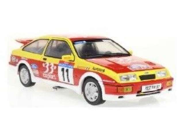 PRE-ORD3R Solido Modeliukas 1/18 1987 Ford Sierra Cosworth #11 Auriol/Occelli Tour de Corse, red/yellow