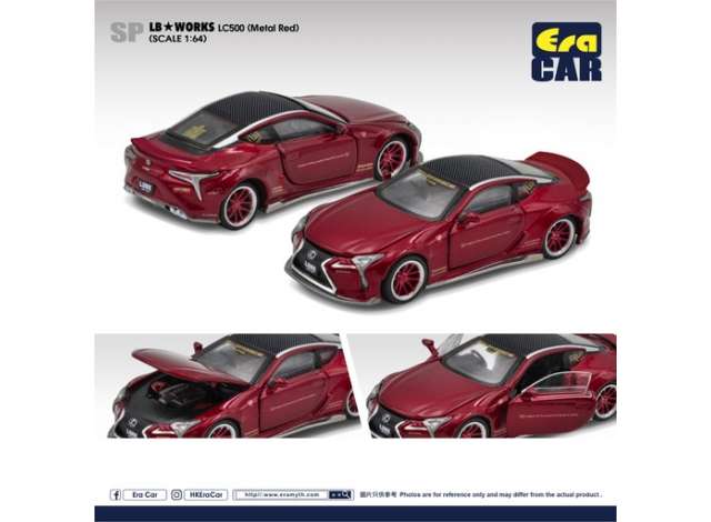 Era Car Modeliukas LB Works LC500, metal red