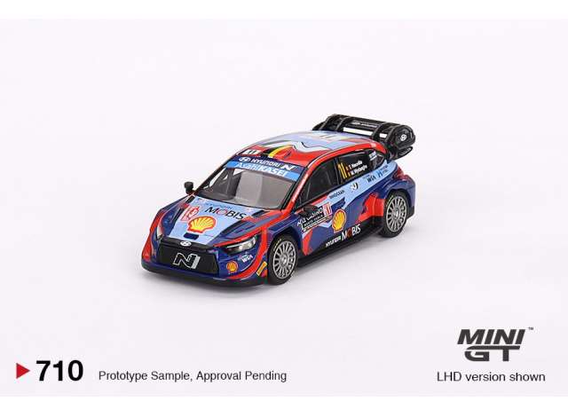 Mini GT Modeliukas 1/64 2023 Hyundai i20 N #11 Rally Monte Carlo, blue/light blue/red (yra Sandėlyje)