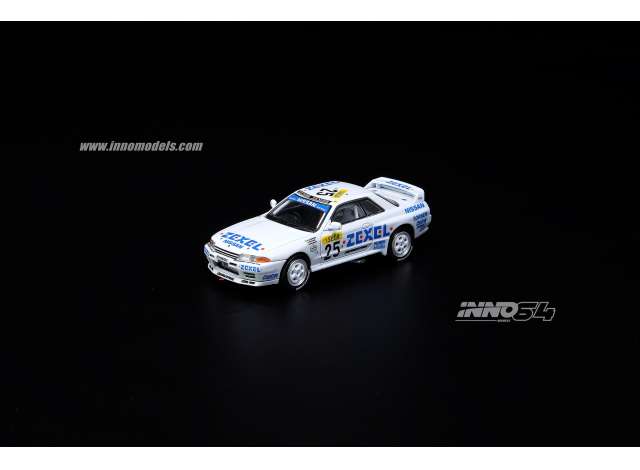 Inno64 Modeliukas 1991 Nissan Skyline GT-R R32 #25 *Zexel* 24 hours of Spa, white/blue