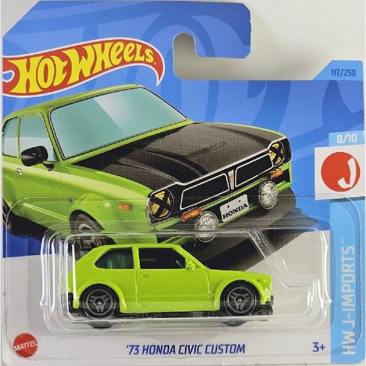 Hot Wheels Mainline Modeliukas 73 Honda Civic Custom Green (yra Sandėlyje)
