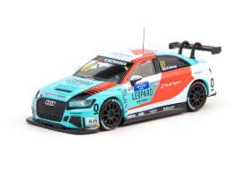 PRE-ORDER Tarmac Works Modeliukas 2019 Audi RS3 LMS Macau GT Cup #69 WTCR, turquoise/red/white