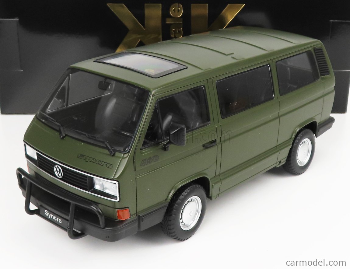 PRE-ORD3R KK Scale Modeliukas 1/18 1987 Volkswagen Bus T3 Syncro, matt olive