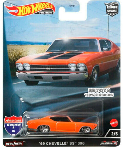 Hot Wheels Premium Modeliukas 1969 Chevrolet Chevelle SS396 2/5