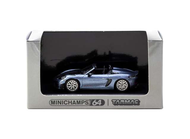 PRE-ORD3R Tarmac Modeliukas 1/64 Porsche 718 Spyder RS, Vanadium Grey Metallic