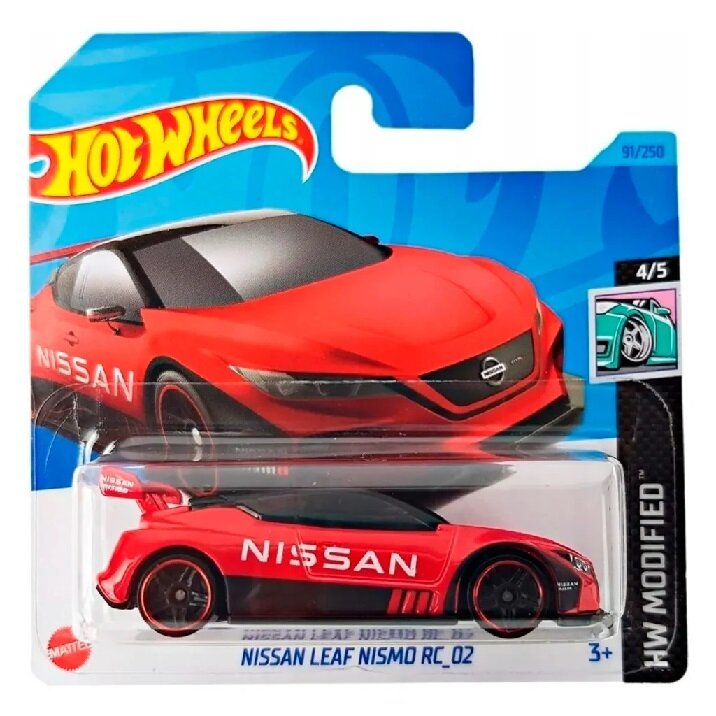 Hot Wheels Mainline Modeliukas Nissan Leaf Nismo RC 02 red (yra Sandėlyje)